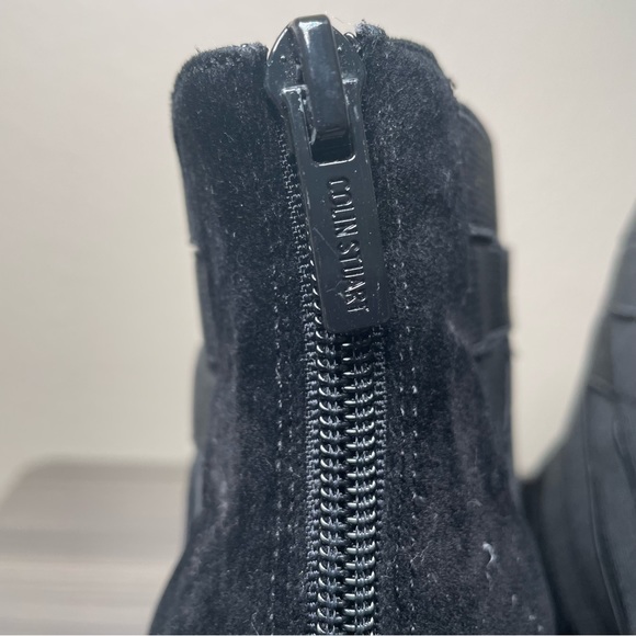 Colin Stuart Black Strappy Booties Size 10 like new in box - Picture 3 of 6